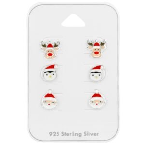 Children Christmas Ear Studs Pack