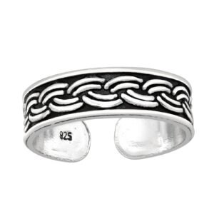 Adjustable Braided Toe Ring