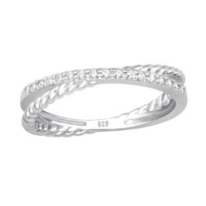 Twisted Half Eternity ring