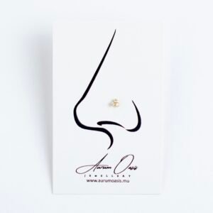Essential Triple Stone Nose Pin - 14ct Gold