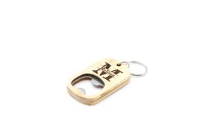 Customisable wood bottle opener