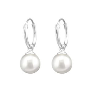 Essential Faux 8mm Pearl Hoops 12mm