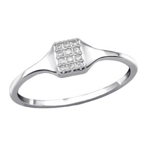 Small Zirconia Signet Ring